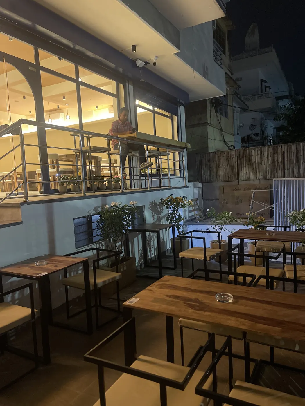 Window seating at night